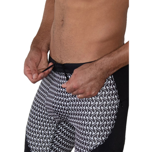 Custom Made Sublimation Printed Panels <b>Men's</b> Clothing Gym Legging Comfortable Skinny Fitted Full Length <b>Compression</b> Base Waist - Product Image 5