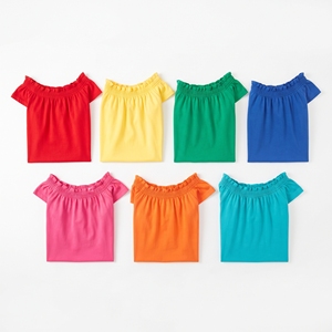 Women's Summer Slim Fit Breathable Cotton Jersey Bardot <b>Off</b>-<b>Shoulder</b> <b>Top</b> Elasticated Neckline Casual OEM ODM Wholesale Custom - Product Image 5