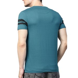 T-shirts pour hommes col rond style ringer, T-shirt graphique ample délavé et vieilli, grande taille, décontracté, streetwear, coupe carrée, unisexe - Product Image 4