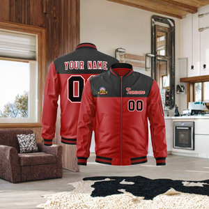 Veste de baseball homme noire et blanche avec blocs de couleur, fermeture éclair et impression personnalisée du nom et du numéro au dos, style décontracté - Product Image 6