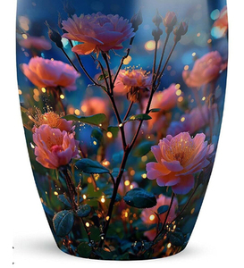 Urna Funeraria Artesanal de Diseño Moderno Americano para Adultos, Hermosa Urna Conmemorativa Azul para Entierro, Capacidad de 200 Pulgadas Cúbicas - Product Image 3