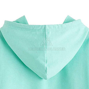 เสื้อฮู้ดครอปท็อปผู้หญิงสำหรับฤดูหนาว น้ำหนักเบา ขนาดสั่งทำได้ ผลิตจากผ้าฝ้าย 100% คุณภาพพรีเมียม ระบายอากาศได้ดี ป้องกันการเกิดขุย ใส่สบายๆ - Product Image 4