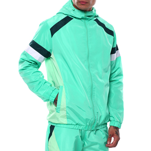 Ensemble survêtement homme hiver 2026 vintage personnalisé 2-en-1 coupe-vent et veste courte 100% coton - Product Image 5