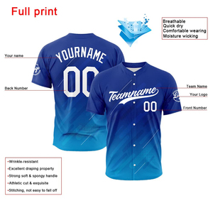เสื้อเบสบอลทีมกีฬาคุณภาพเยี่ยมแบบ OEM น้ำหนักเบา สั่งทำโลโก้ได้ตามต้องการ ขั้นต่ำในการสั่งซื้อน้อย - Product Image 2