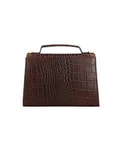 High Quality 2026 Wholesale Women's Brown Genuine Leather Crossbody Handbag Detachable <b>shoulder</b> <b>strap</b> Waterproof Fashion OEM - Product Image 2