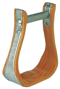 Sillín de Montura Ancha de Madera Estilo Western Tough Tack con Estribos Recubiertos de Acero - Product Image 2