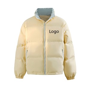 Men's Puffer <b>Jacket</b> Hooded Collar Zipper Closure <b>Reversible</b> Waterproof Windproof Casual Regular Fit Polyester Filling Faux Fur - Product Image 5