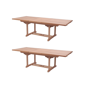 Ensemble de salle à manger d'extérieur extensible de haute qualité, écologique et durable, table de jardin extensible en teck massif pour usage hôtelier - Product Image 2