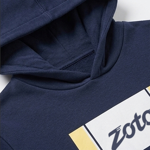 ZOTO Custom Logo Navy Blue <b>Men</b> Hoodie High Quality 360GSM Fleece Streetwear <b>Pullover</b> <b>for</b> Unisex Wholesale - Product Image 3