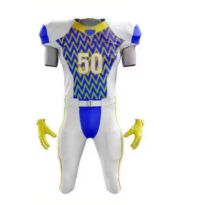 2206 Vente en gros Maillot de football américain personnalisé par sublimation pour jeunes, uniforme d'entraînement universitaire surdimensionné unisexe avec nom d'équipe - Product Image 2