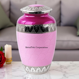 โกศโลหะทนทานสำหรับใส่เถ้ากระดูกมนุษย์ โถศพสีเขียวสำหรับตกแต่ง งานศพผู้ใหญ่ ภาชนะเก็บของที่ระลึกขนาดใหญ่ ผู้จำหน่าย - Product Image 5