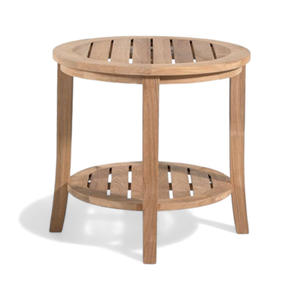 Patio extérieur rond avec structure en teck et design minimaliste pour la décoration de la maison et du jardin - Product Image 2
