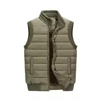 Dernier design, gilet matelassé décontracté en toile pour homme, personnalisé avec logo, respirant, fermeture éclair, léger, sans manches, printemps