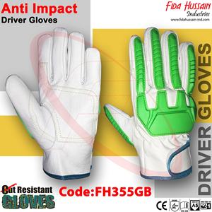 Gants de conducteur anti-chocs résistants aux coupures Doublure complète Pouce rond Style Fahrerhandschuhe avec des gants de sécurité de protection maximale - Product Image 3