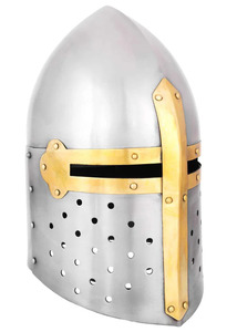 Casque de Chevalier Médiéval en Acier, Coiffe Artisanale pour Costumes, Exposition Muséale, Accessoires de Film, Décoration Intérieure et Présentation pour Collectionneurs - Product Image 1