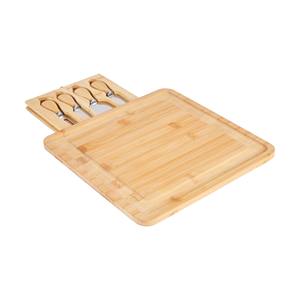Support de rangement de cuisine en bois finition marron, multifonctionnel, pour fromages et couteaux, pour comptoir - Product Image 3
