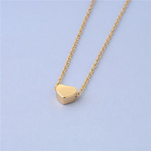 Collier en forme de cœur européen et américain, vente chaude transfrontalière, pendentifs fins, breloques, collier de clavicule en forme de cœur de pêche pour couple, souvenir - Product Image 3