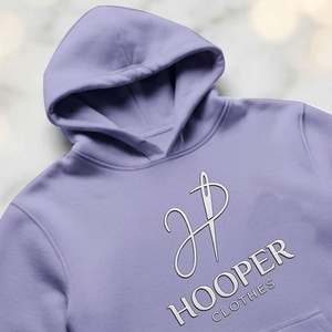 เสื้อฮู้ดผู้ชายสีม่วงอ่อนแบบสวมหัวสำหรับฤดูหนาว ยี่ห้อ Top Sale Hooper Clothes รุ่น Sustainable ดีไซน์สตรีทแวร์  ออกแบบได้ตามต้องการ บุซับใน ระบายอากาศได้ดี - Product Image 5
