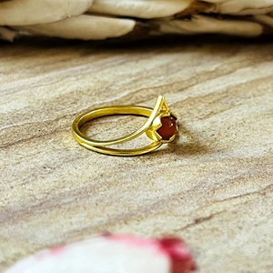 Vintage Design Boho Chevron <b>Rings</b> Boho <b>Crown</b> Brass <b>Rings</b> for Women 18k Gold Plated Boho Carnelian <b>Rings</b> for Wholesale/OEM/ODM - Product Image 5