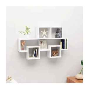 Modern Wooden Floating Shelf Set Elegant Wall Mount Solid Timber <b>Storage</b> Ledge Display <b>Rack</b> Pair for Home Office Decor - Product Image 4