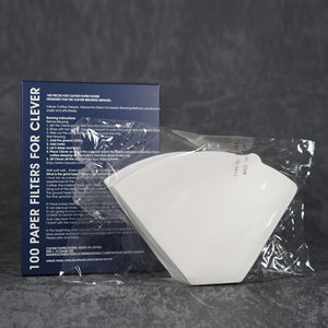 Filtres à café Clever en papier certifié trapézoïdal 100% pâte de bois naturelle, en stock (48 boîtes), compatibles avec le filtre à café Clever, vente en gros au Japon - Product Image 1