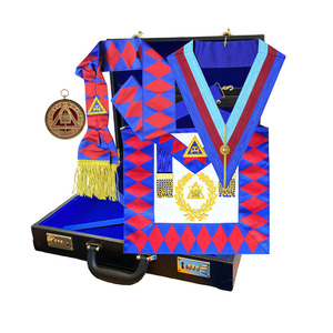 Paquete Completo de Regalia Masónica de Capítulo Supremo del Arco Real: Mandil, Collar, Faja y Joyas - Product Image 1