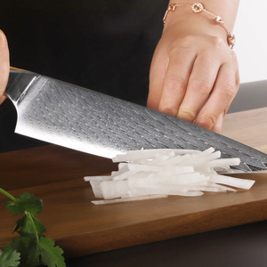 Couteau de Chef Professionnel en Acier Damas Forgé à la Main, Manche en Résine Full Tang, Couteau de Cuisine, Fabricant OEM - Product Image 6