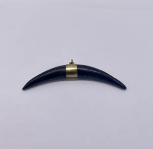 Colgante de hueso de camello de alta calidad hecho a mano Natural con trabajo de latón de la India joyería de hueso de búfalo regalo de Navidad - Product Image 1