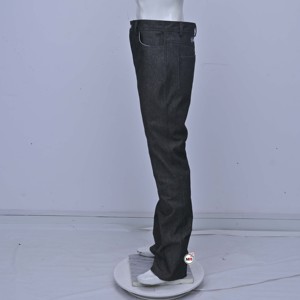 Pantalones Casuales de Algodón Gris Oscuro para Hombre, Corte Recto, Cintura Media, Largos, Cierre de Botones, Color Sólido, para Otoño, con Logotipo Personalizado - Product Image 4