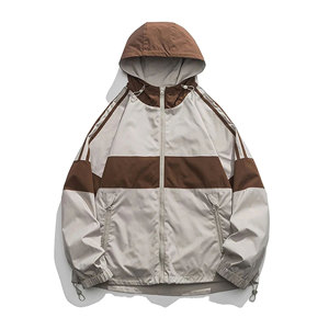Customizable Fashionable <b>Casual</b> Windbreaker <b>Jacket</b> for Men <b>Lightweight</b> Spring Autumn Hot Outwear Blank Windbreaker <b>Jacket</b> - Product Image 1