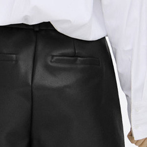 Mid Waist <b>High</b> Grade Genuine Leather Women Shorts New Arrival <b>Knee</b> Length Casual Wear Ladies Leather Shorts - Product Image 6