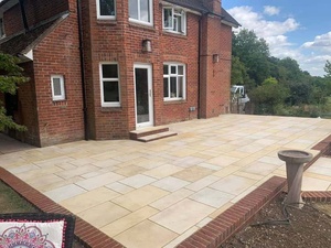 Dalles de pavage en grès naturel poli moderne pour jardin et terrasse |   Fabricant de pavés calibrés d'Inde - Product Image 3