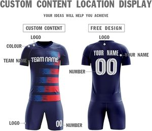 Maillot de football unisexe sublimé orange et noir rayé, respirant et anti-humidité, 240g, manches courtes, kit d'équipe de football personnalisé - Product Image 4