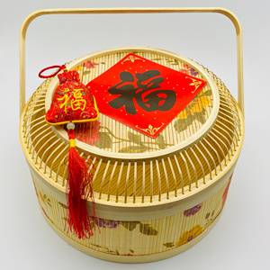 <b>Large</b> Size Handmade Bamboo <b>Basket</b> Natural Bamboo <b>Storage</b> <b>Basket</b> with Handle Lip Home Decoration Gift Wholesale Supplier - Product Image 1