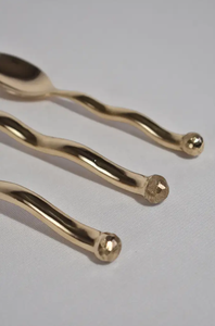 Juego de Cubiertos de Metal Dorado Trenzado en Oferta, para el Hogar y Restaurantes, Vajilla para Mesa, con Logotipo Personalizado - Product Image 2