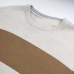 Suéter de Punto para Hombre, Cuello Redondo, Bloques de Color, Corte Regular, Informal, Otoñal, Sudadera de Punto para Hombre - Product Image 5