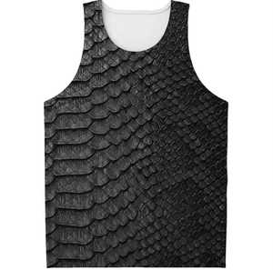 Men's <b>Snake</b> Print <b>Tank</b> Top O-Neck Casual Sleeveless Shirt Sublimation Printed Polyester - Product Image 2