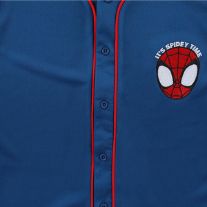 Uniformes de Béisbol Personalizados ADIHA IMPEX con Diseño de Spider-Man para Hombre, Camisetas Azules de Algodón de Primera Calidad y Jerseys con Cuello Redondo - Product Image 3
