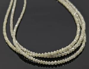 Cuentas de Diamante Amarillo Claro, Facetadas, Forma Rondelle, 2 mm, Hilo de 15 Pulgadas, Orificio de 0.40 mm, 15.5 Quilates, Proveedor Mayorista de Joyería - Product Image 2