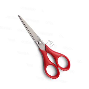 Tijeras de barbero con mango de plástico rojo, tijeras de barbero de calidad profesional, precio barato, plástico de acero inoxidable de alta calidad - Product Image 1