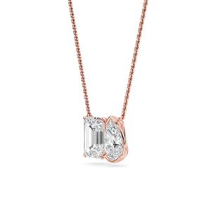 Magnifique ensemble de pendentifs en or jaune 18 carats avec émeraude et diamant de laboratoire 4,00 CTW, bijoux fins, cadeau de fiançailles ou de mariage pour femme - Product Image 2