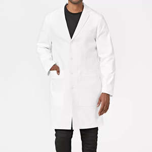 Uniforme Médico para Hombre, Proveedor de Batas de Laboratorio, Bordado Personalizado, Bata Médica al por Mayor, Blanca, Tejida, 100% Algodón - Product Image 1