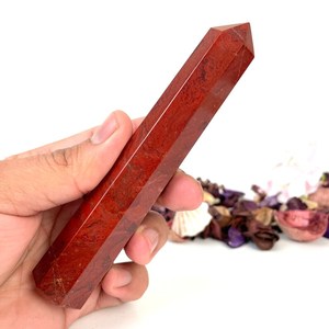 Juego de puntas de jaspe rojo de alta calidad, cristales pulidos naturales, obeliscos curativos, piedras decorativas para meditación energética, regalos. - Product Image 3