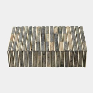 Boîte de rangement rectangulaire en bambou, design minimaliste artisanal, fonction empilable, 1 couche - Product Image 5