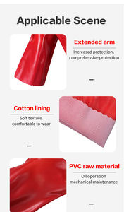 30cm Length Double Dipped Latex Work <b>Gloves</b> for Industry Waterproof Oil Proof Anti Slip Double Dipped <b>Gloves</b> - Product Image 6