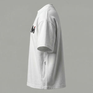 Camiseta de Algodón Slub, Tejido Transpirable Texturizado, Ligera, para Verano, Estilo Casual, Corte Holgado, para Hombre, Suave, Lisa, Estilo Urbano - Product Image 5