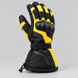 Motorbike Winter <b>Gloves</b> Leather Sports Ergonomic Riding Protection Windproof Breathable Full Finger Insulated Interior - Product Image 3