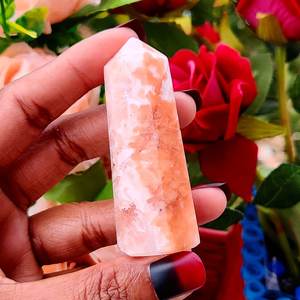 Obelisco de Scolecita Rosa Natural Chakralume, Cristal Pulido, Piedra Curativa, Reiki, Meditación, Energía, Decoración Feng Shui, Venta al por Mayor - Product Image 6