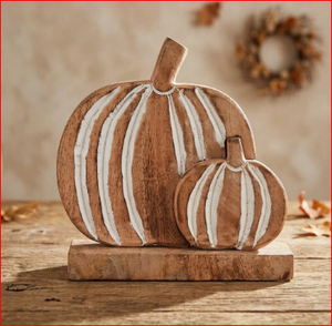 Wood Pumpkin Trivet Non Slip Heat Resistant Decorative <b>Table</b> Mat Irregular Wooden Coaster for Kitchen Dining Room - Product Image 4