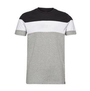 เสื้อยืดถักนิตติ้งผู้ชายแบบสั่งทำ |   เสื้อผ้าสตรีทแวร์แบบแผงตัดต่อสามสี |   ผ้าฝ้าย 100% ระบายอากาศได้ดี เป็นมิตรกับสิ่งแวดล้อม แฟชั่นฤดูร้อน |   จำนวนมาก - Product Image 3